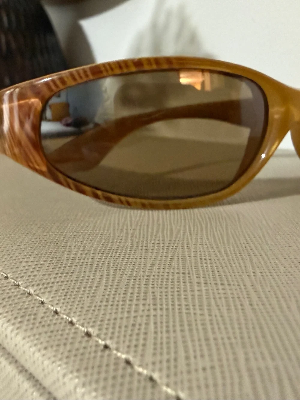 Bolle small face Amber Tinted Slim Oval Sunglasses - Picture 6 of 10